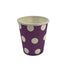 Dark Purple Dot Paper Cups