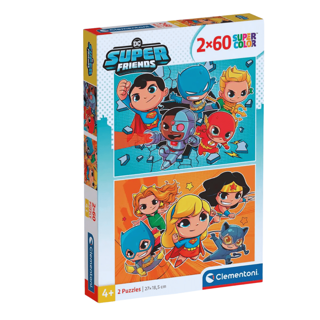 DC Super Friends puzzle 2 x 60pc Toys Clementoni 