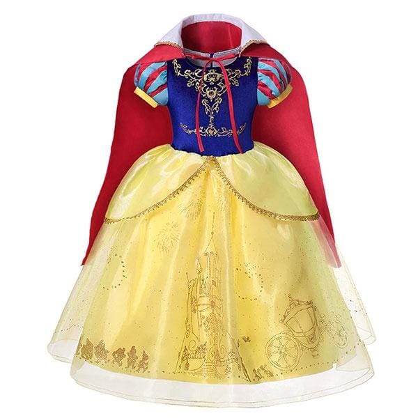 Deluxe Blue and Yellow Dress with Red Cape