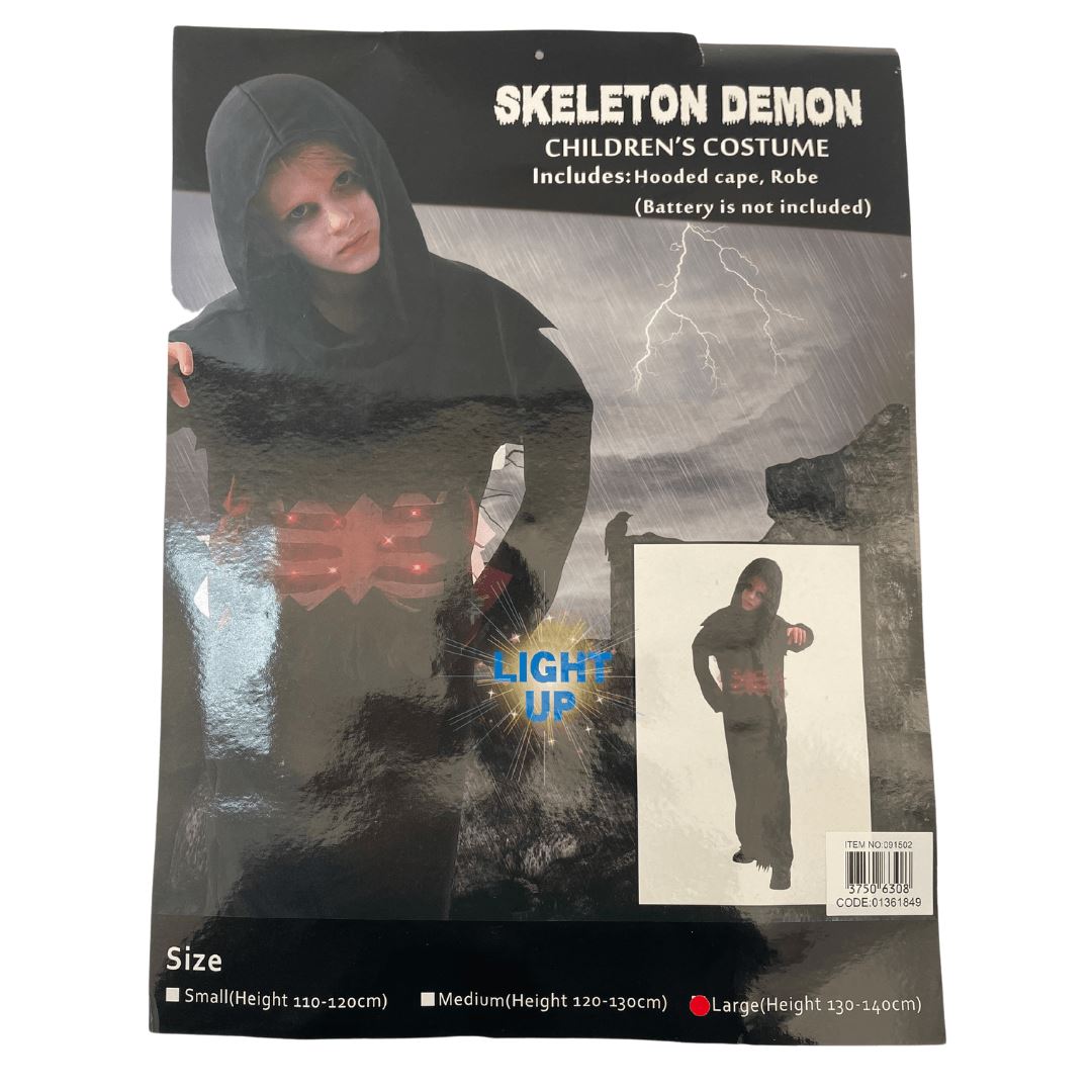 Demon Costume with Light Up Skeleton Rib Cage – Kiddie Majigs