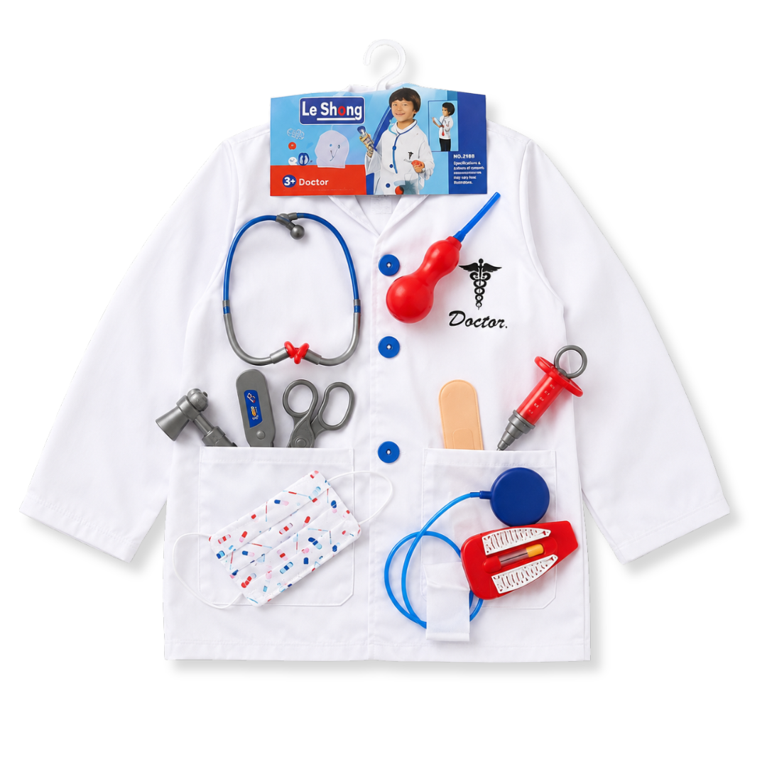 Doctor Outfit (Age 3-6) - Kids Career Day Dress-Up Costume