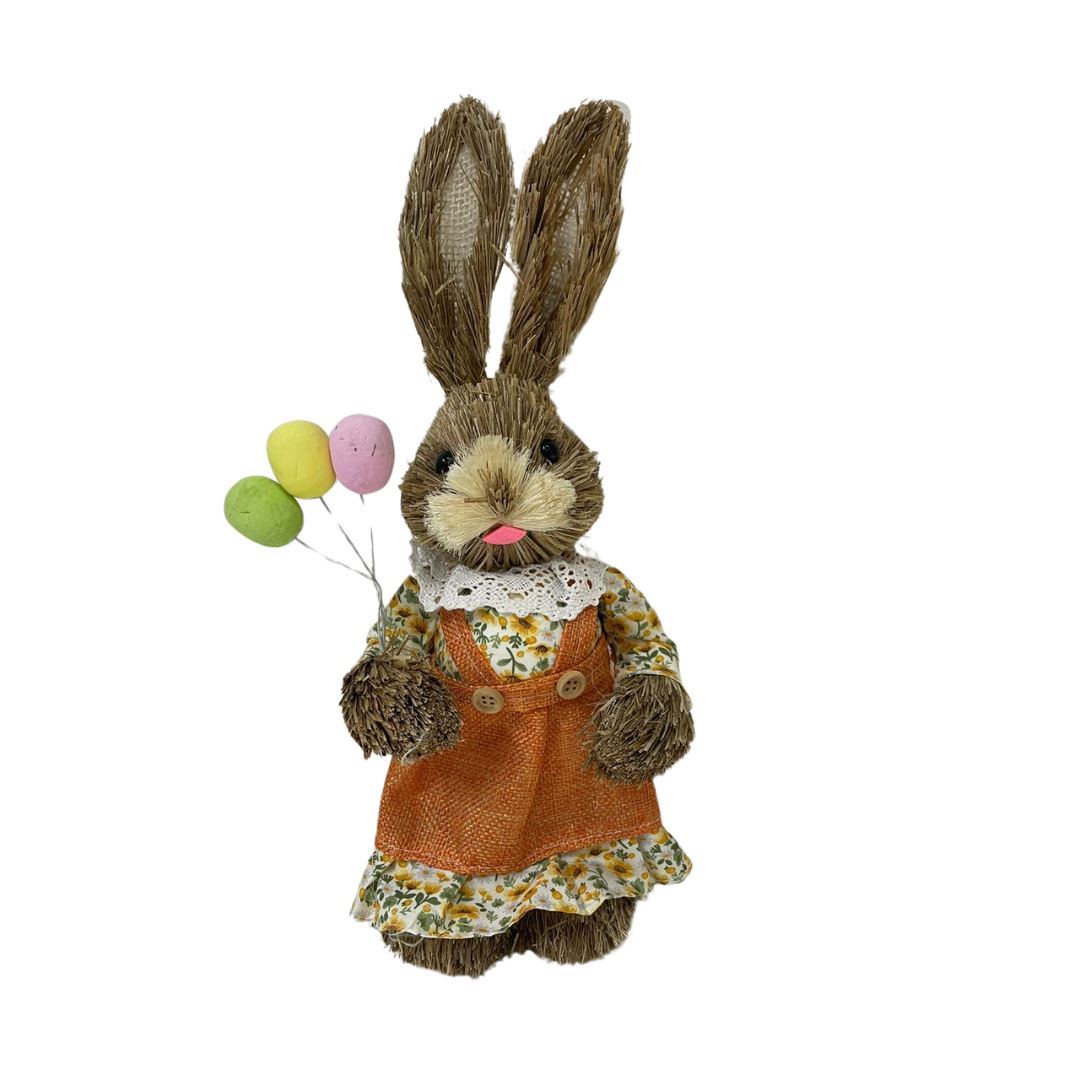 Easter Bunny Holding 3 Eggs