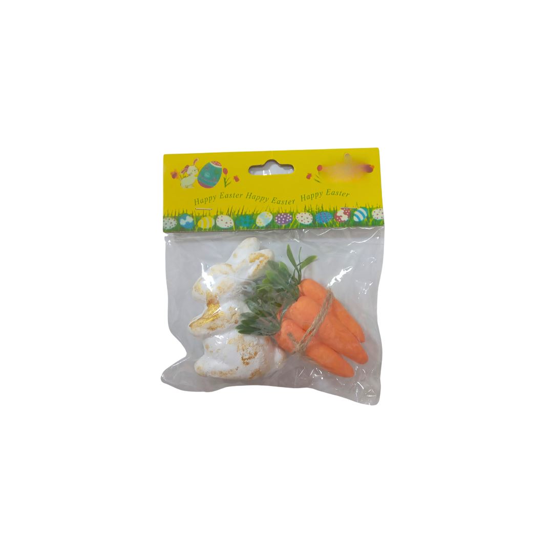 Easter Deco Carrot+Rabbit