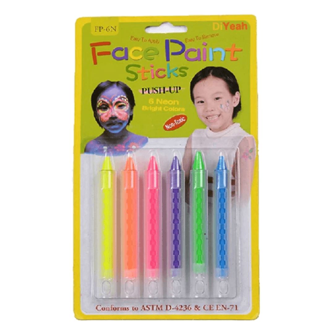 Face Paint Sticks Neon 6pc