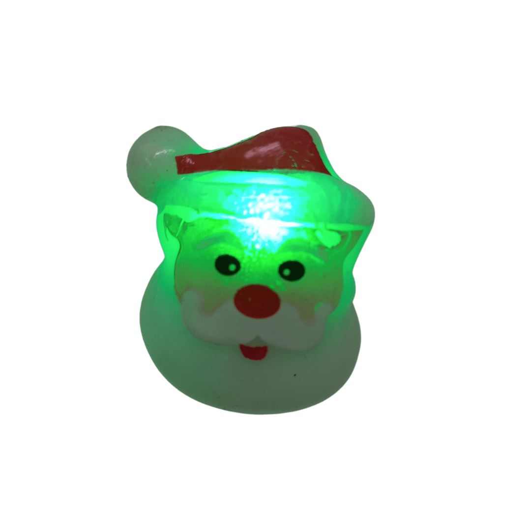 Flashing Jelly Ring Santa 2,5cm