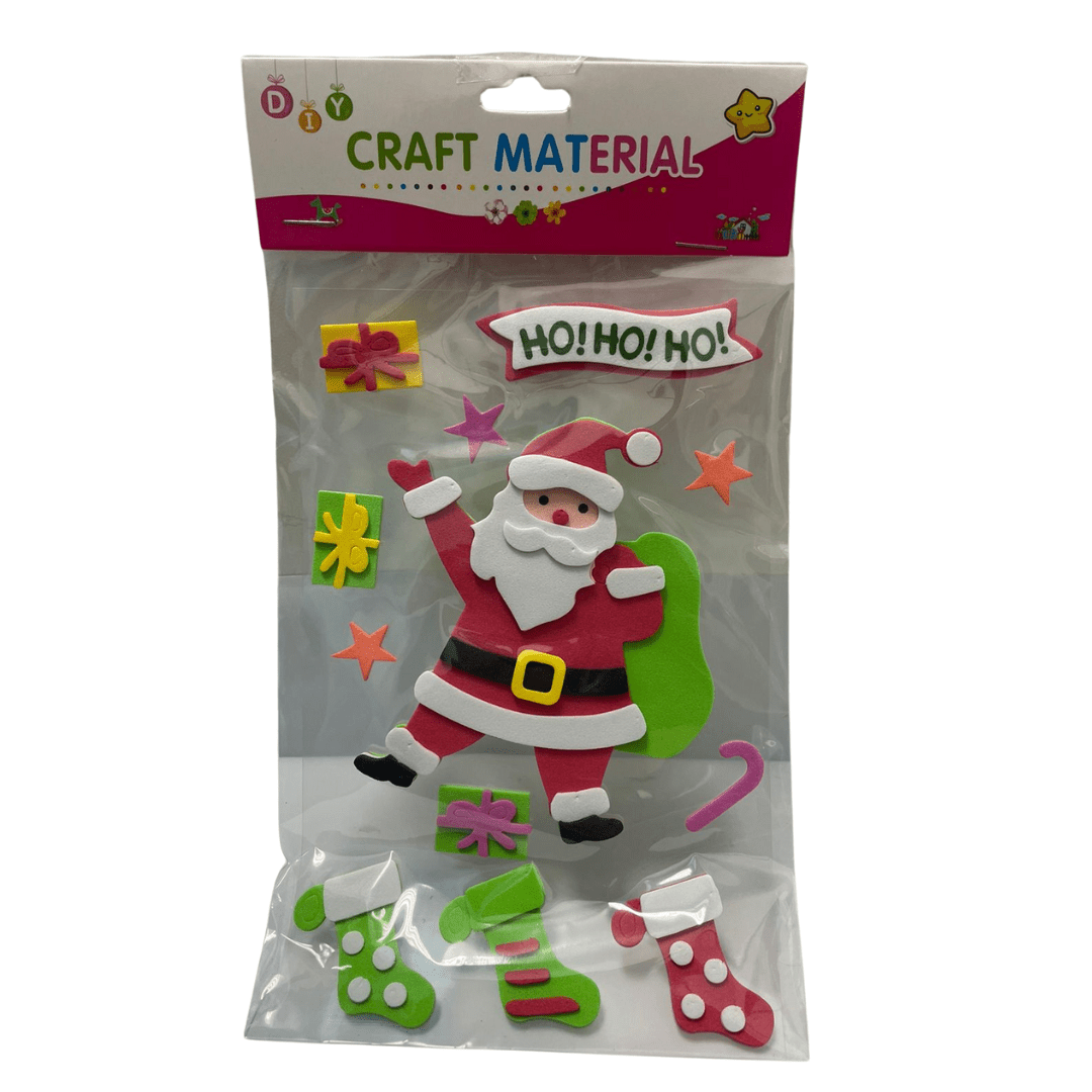Foam Sticker Santa Hohoho Christmas Not specified 