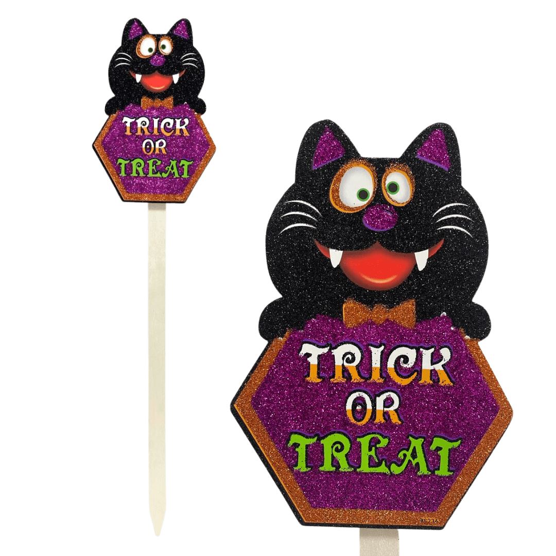 Garden Deco Cat Trick or Treat