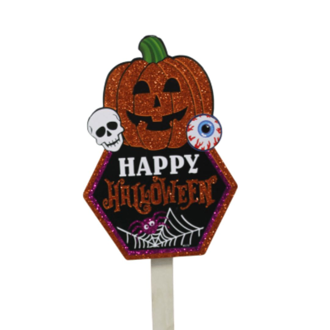 Garden Deco Pumpkin Happy Halloween