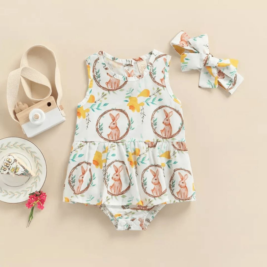 Girls Easter Bunny Romper