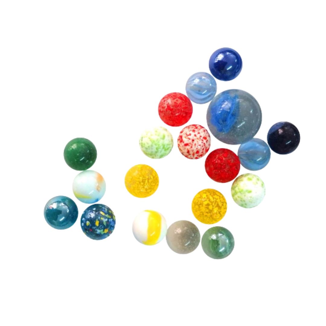 Glass Marbles 19+1 Assorted