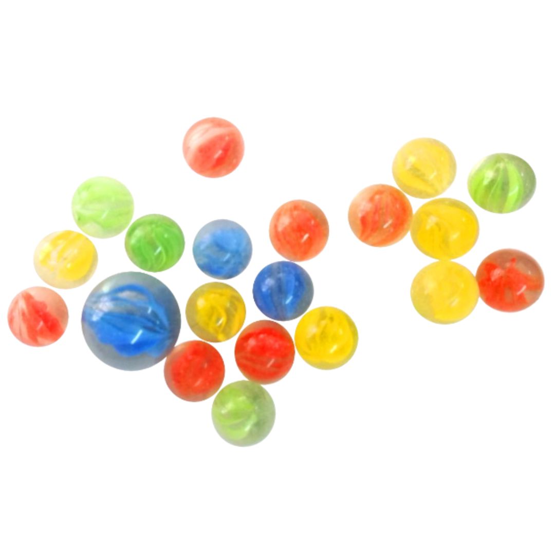 Glass Marbles 20+1 Shining Rainbow