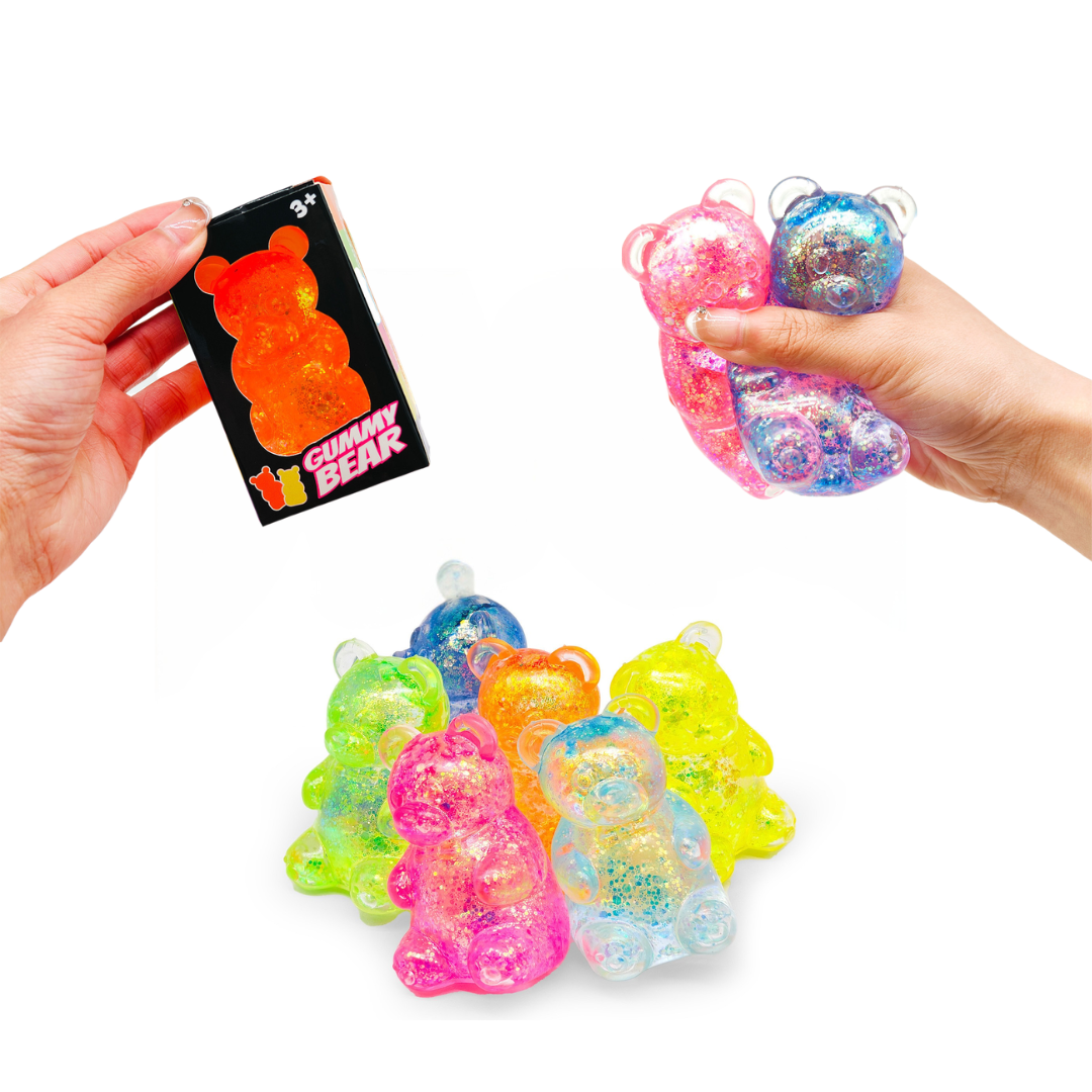 Glitter Gummy Bear Squishy - Firm