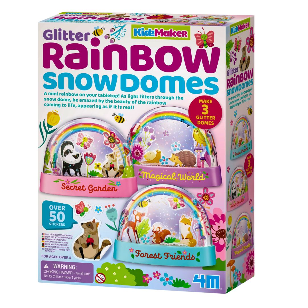 Glitter Rainbow Snow Domes