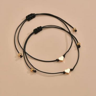 Gold Heart Bracelet Kids 1pc