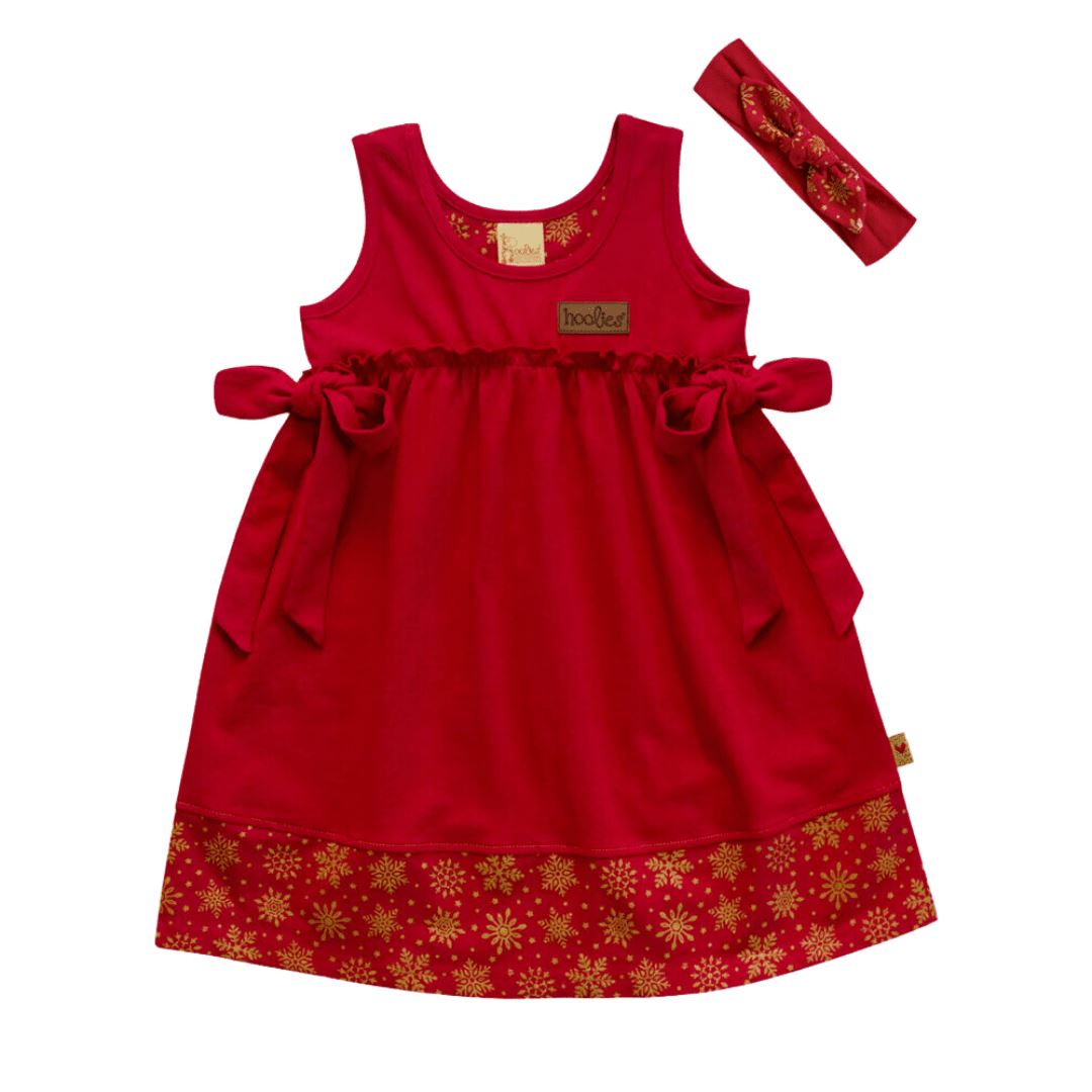 Gold Sparkles Christmas Dress Set