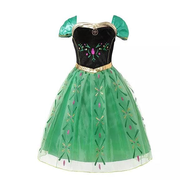 Green & Black Princess Dress