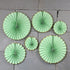 Green Party Paper Fans Gold Trim