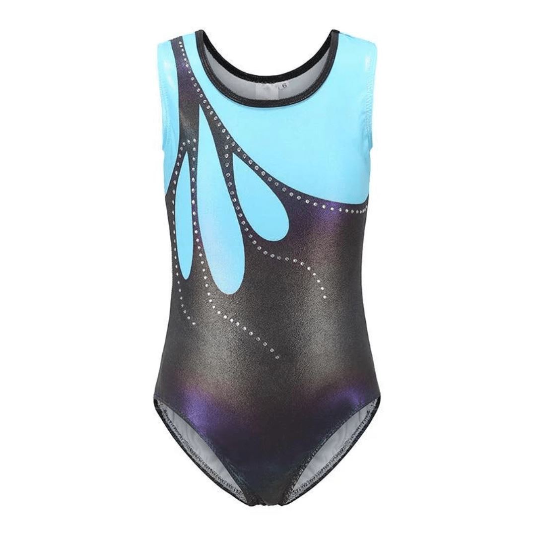 Gymnastic Leotard Blue Teardrop