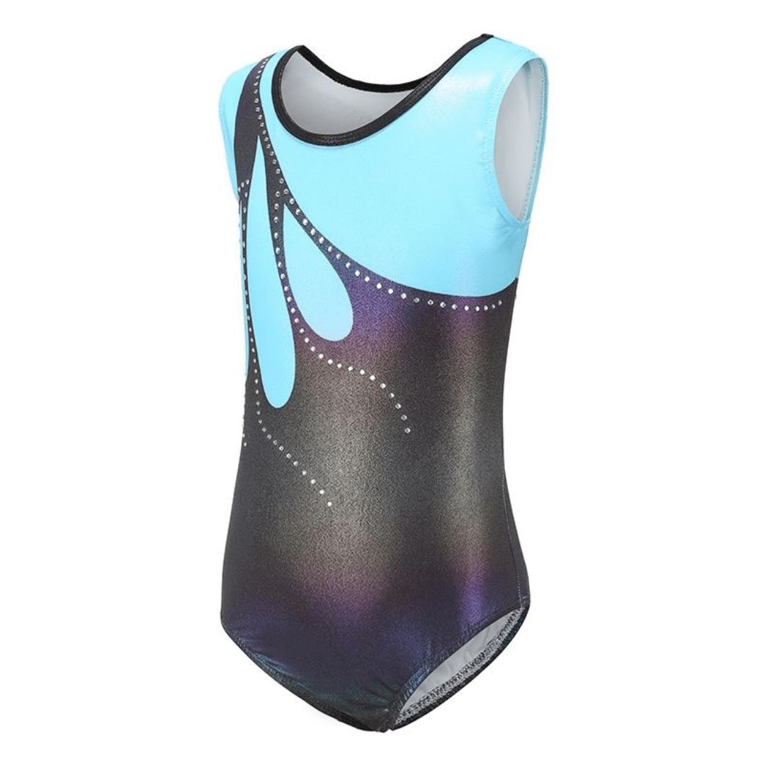 Gymnastic Leotard Blue Teardrop