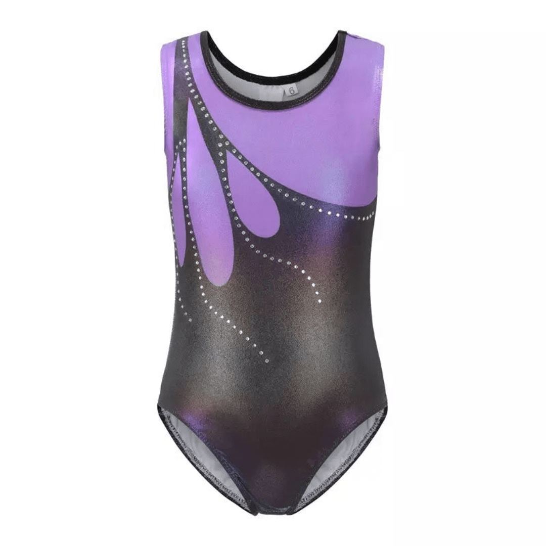 Gymnastic Leotard Purple Teardrop