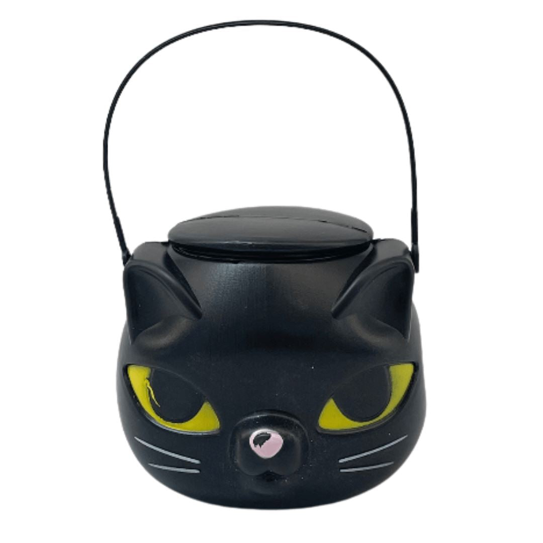 Halloween Cat Bucket with Lid