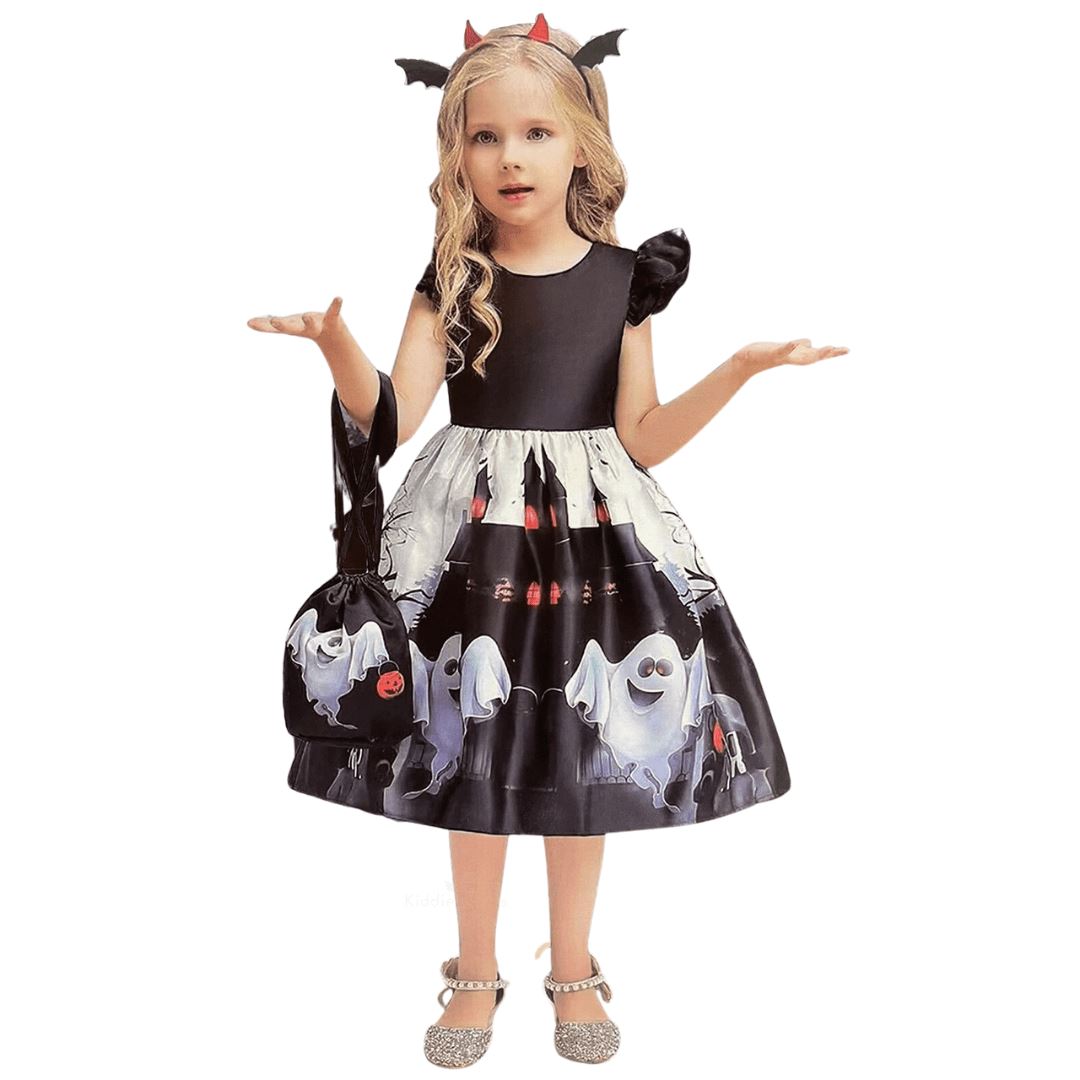 Halloween Girls Ghost Dress with Aliceband