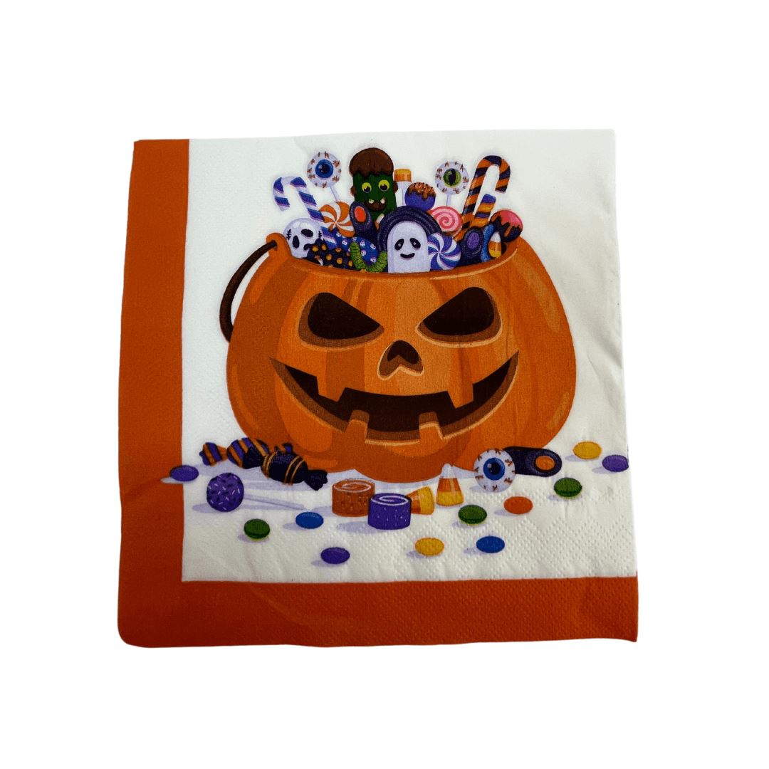 Halloween Pumpkin Candy Serviette 20pc