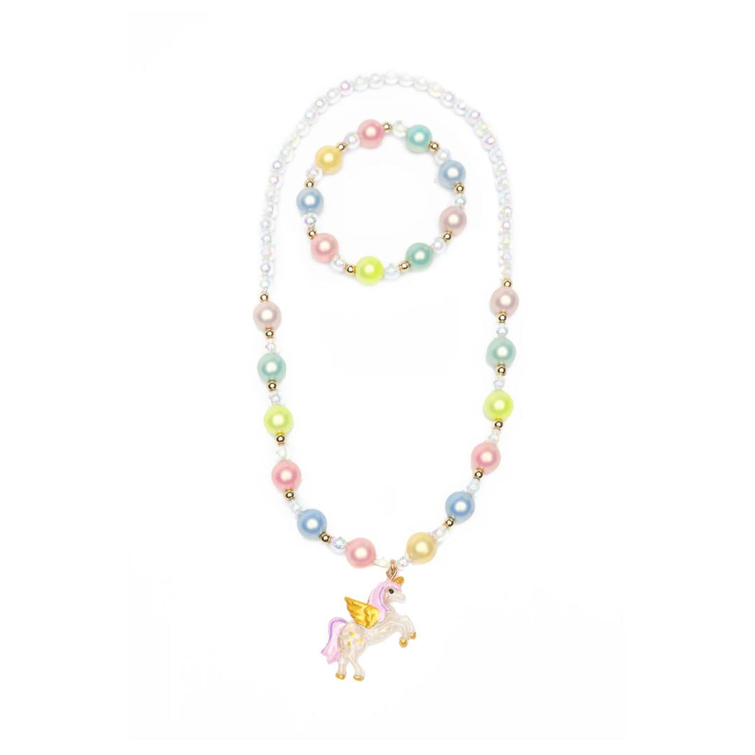 Happy-Go-Unicorn Necklace & Bracelet Set