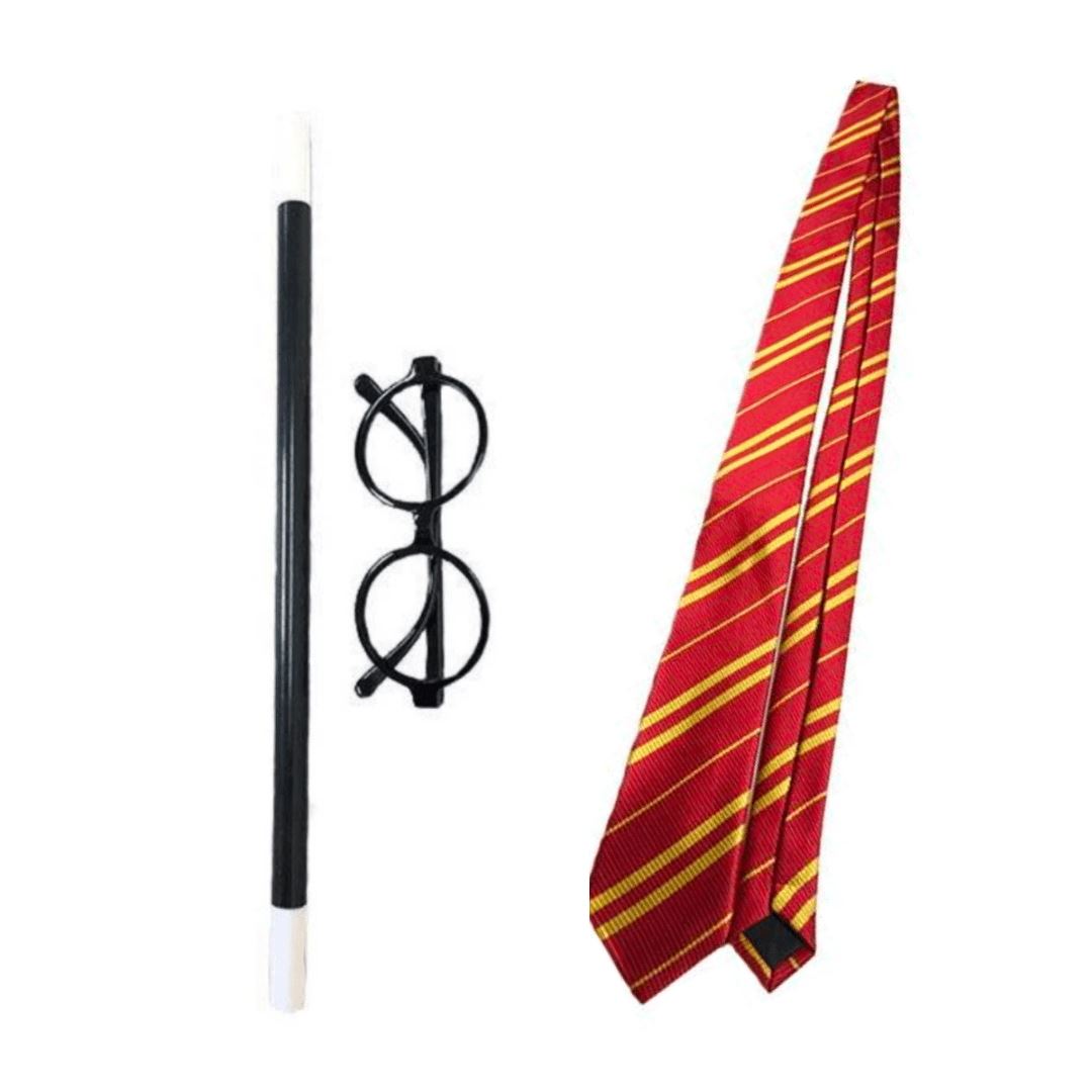 Harry Potter Tie, Glasses and Wand