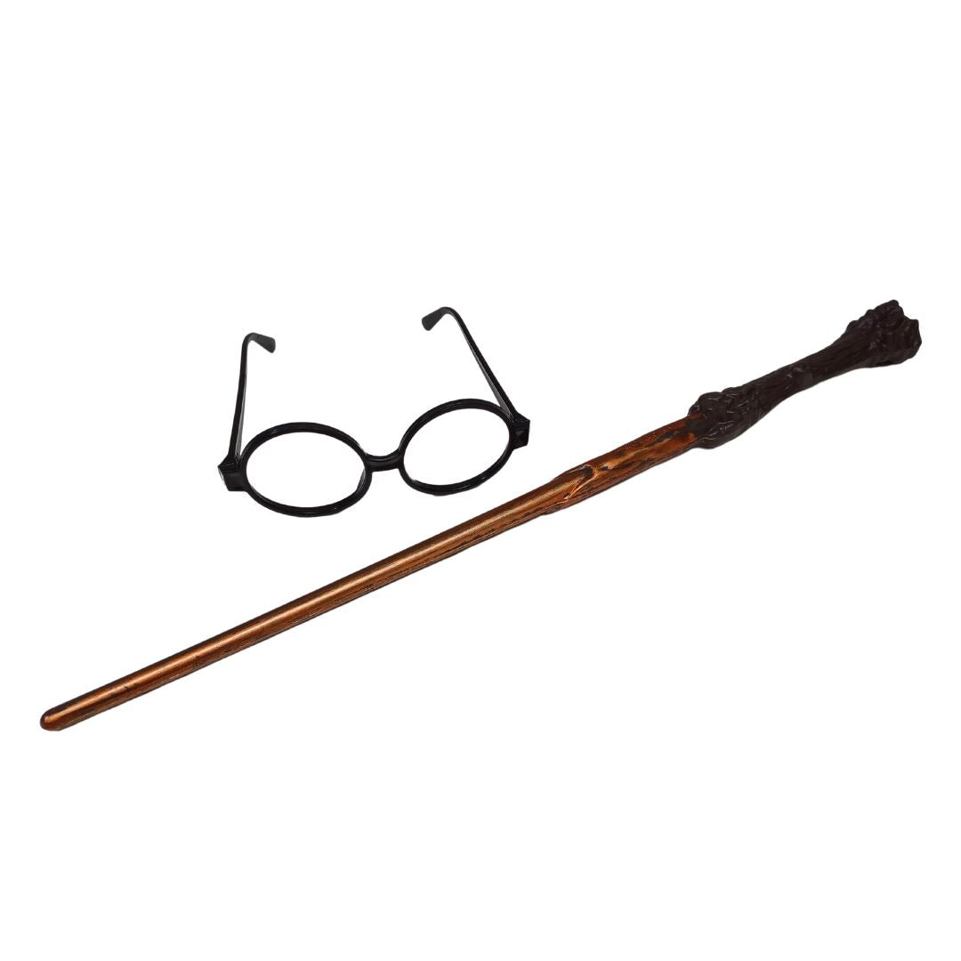 HP Bronze Wand and Glasses