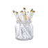 Jenam Stationery Pen White with Gold Dots 1pc