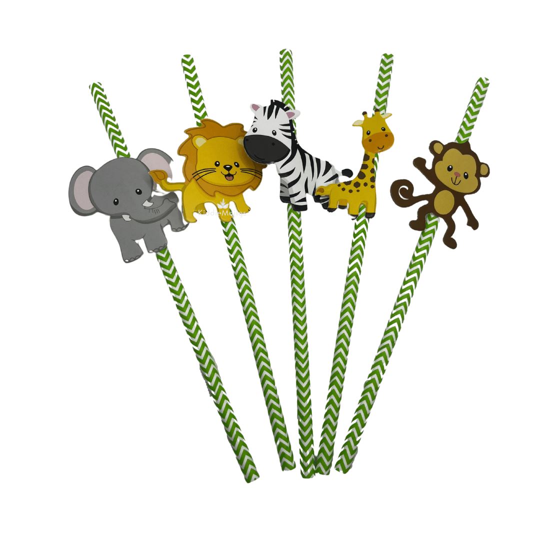 Jungle Party Paper Straws 5pc