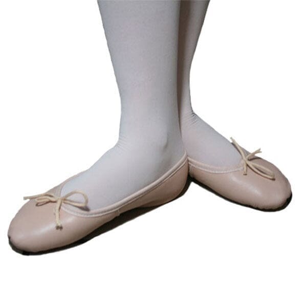 Kids Pink Leather Ballet Shoes