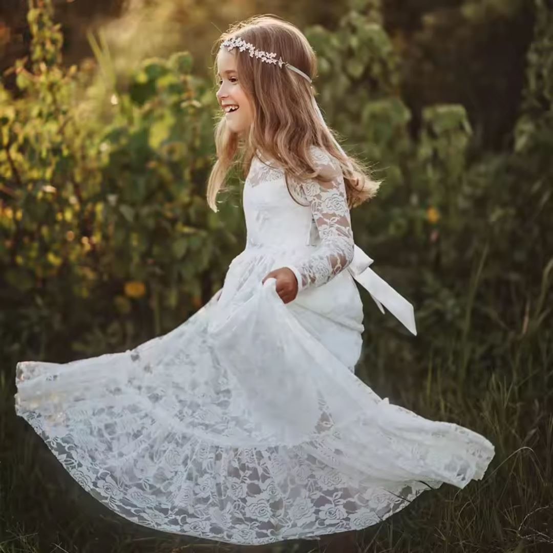 Lace Flower Girl Dress Kiddie Majigs Lace Flower Girl Dress Kiddie Majigs