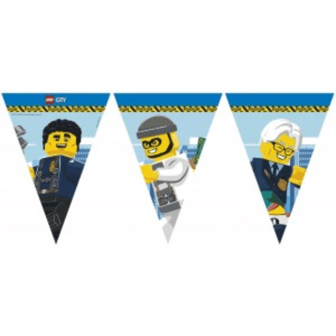 Lego City Triangle Paper Flag Banner