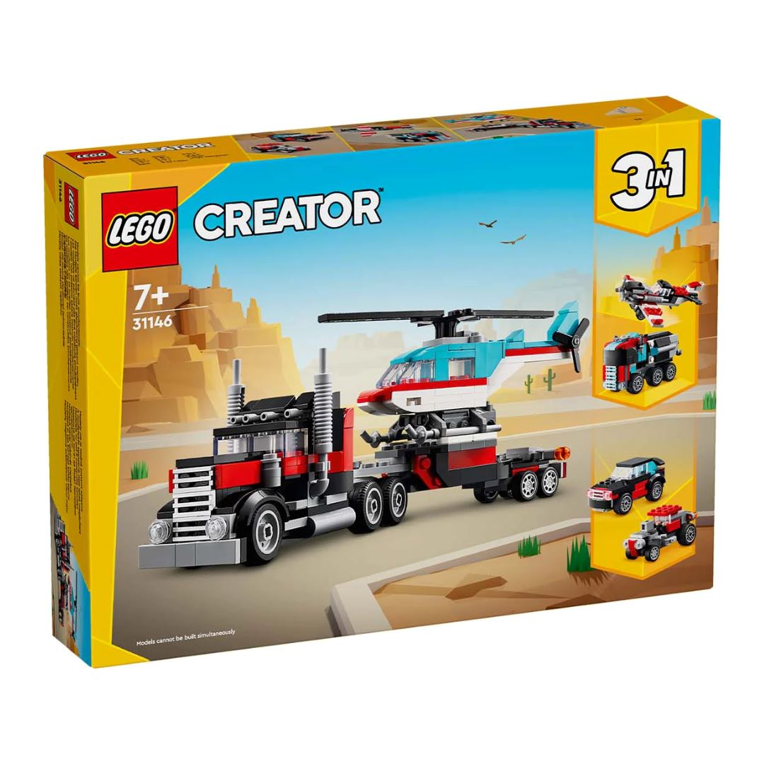 Lego Creator Flatbed Truck Helicopter