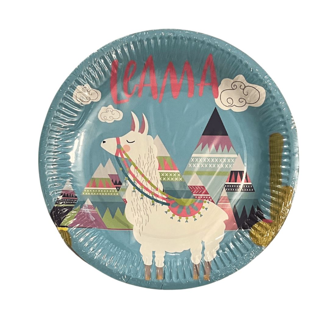 Llama Paper Party plates 10pc