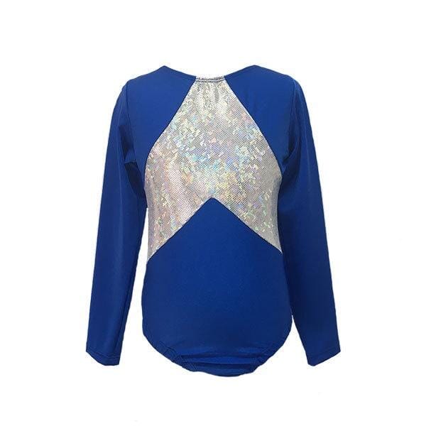 Long Sleeve Gymnastics Leotard - Royal Blue