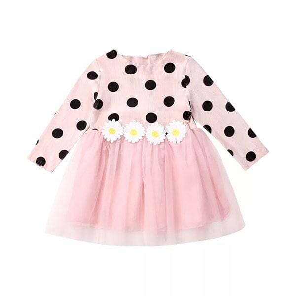 Long Sleeve Polka Dot Dress