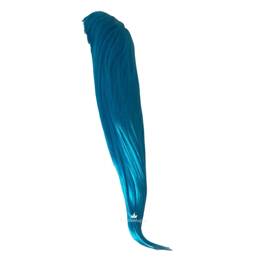 Long Straight Wig - Light Blue