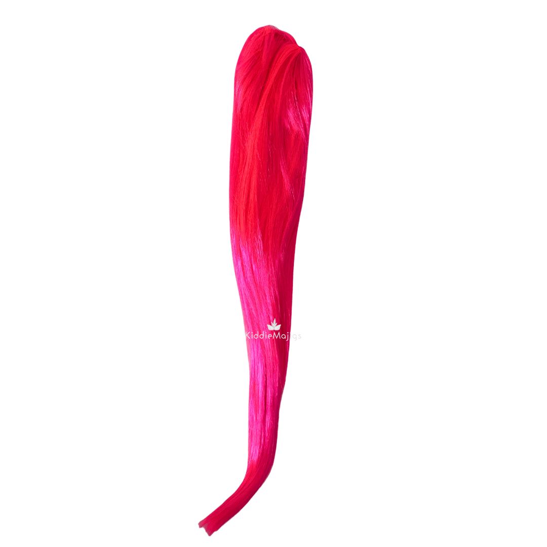 Long Straight Wig - Neon Pink