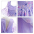 Magical Family Purple Floral Dress Sheer Sleeve