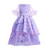 Magical Family Purple Floral Dress Sheer Sleeve