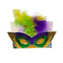 Mardi Gras Sequin Feather Mask