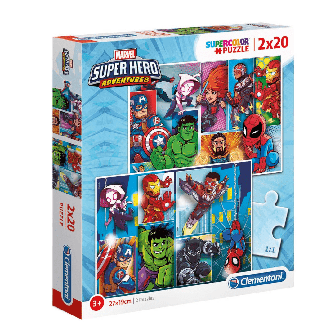 Marvel Superhero puzzle - 2 x 20pc Toys Clementoni 