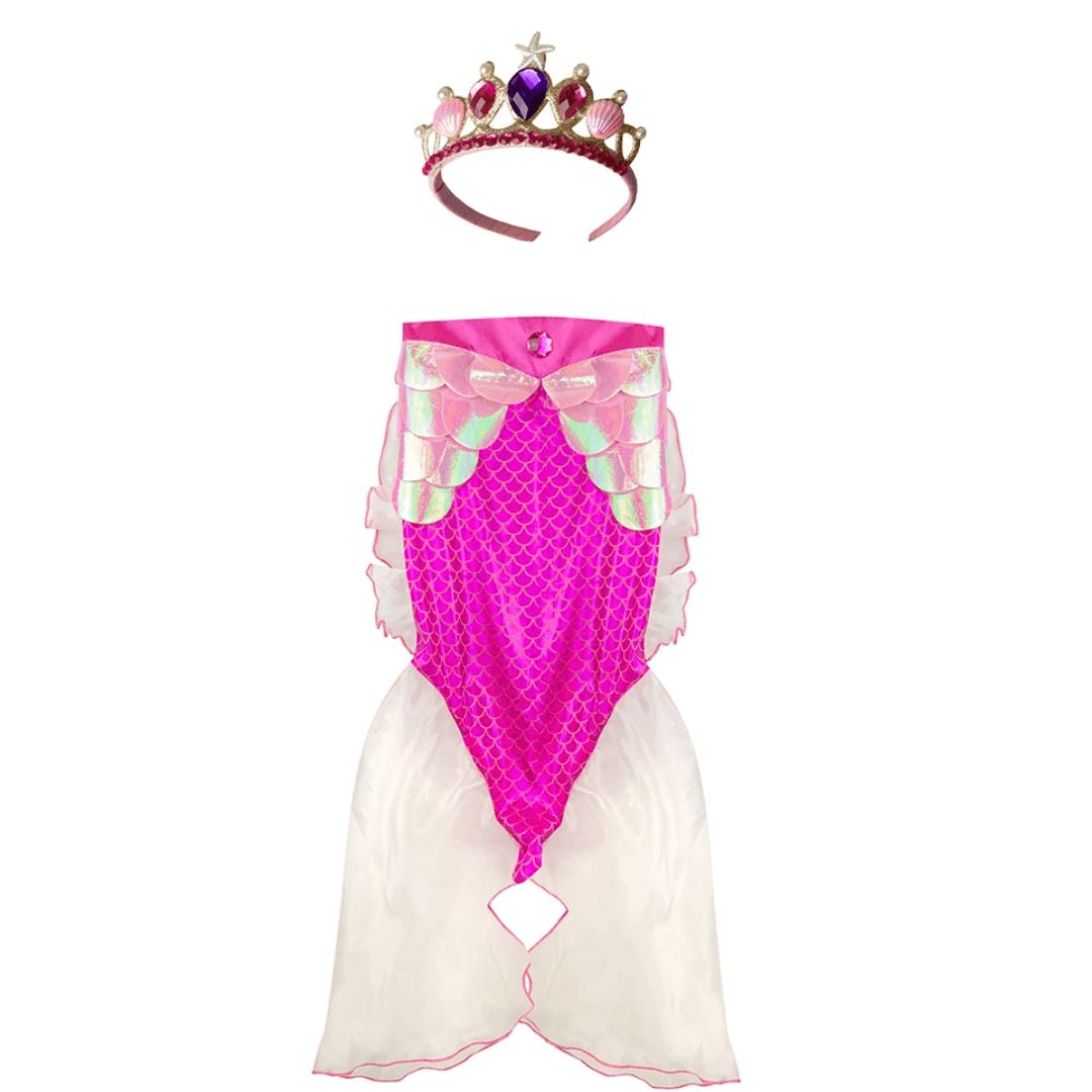 Mermaid Glimmer Skirt Set, Pink, Size 5-6