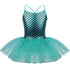 Mermaid Leotard Dress Emerald