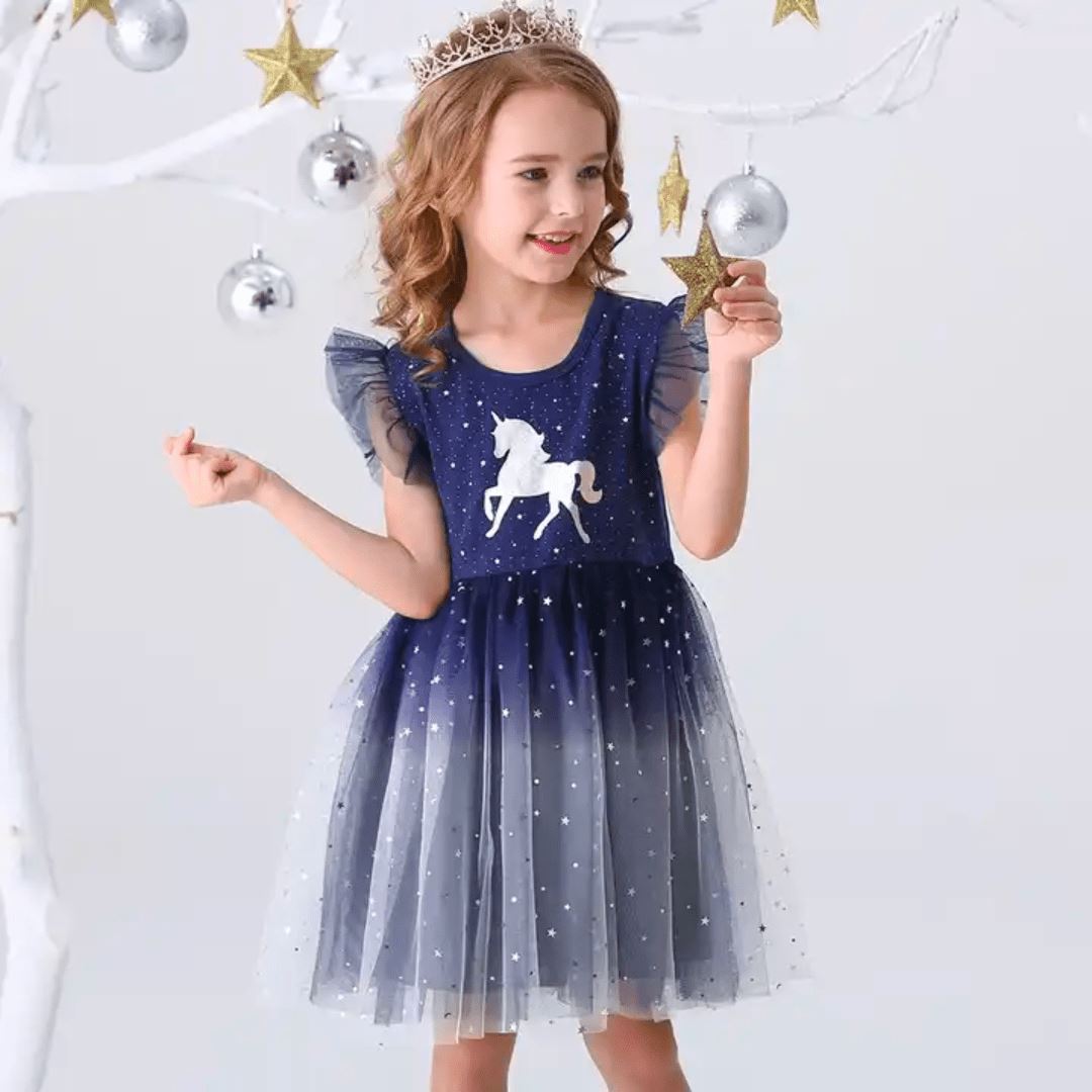 Midnight Blue Unicorn Dress