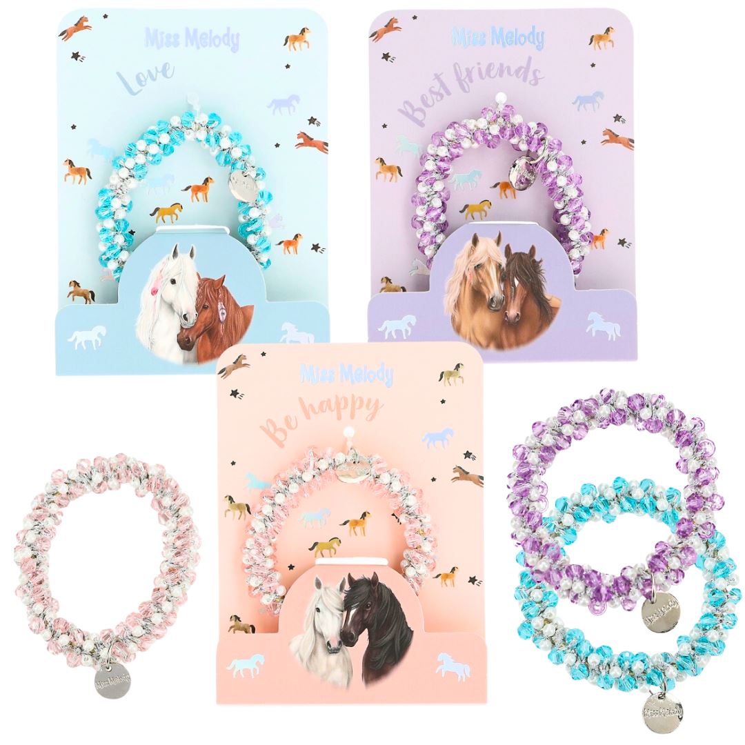 Miss Melody Hair Bracelet With Beads 3 Designs