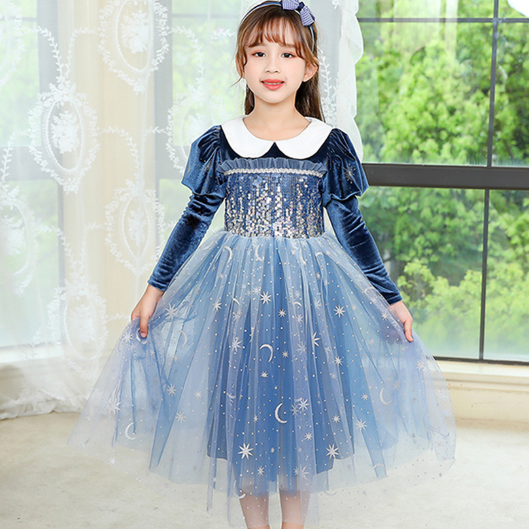 Dark Blue Moon Princess Dress